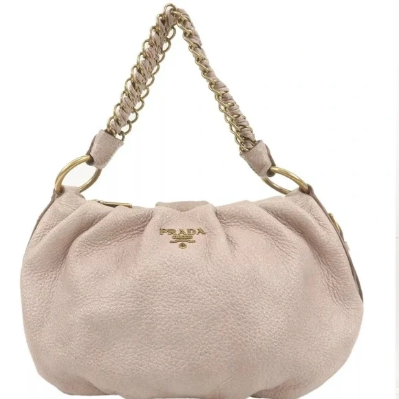 ✨💎PRADA💎✨Metallic Suede Hobo w/ Braided Strap w/ COA and Dustbag